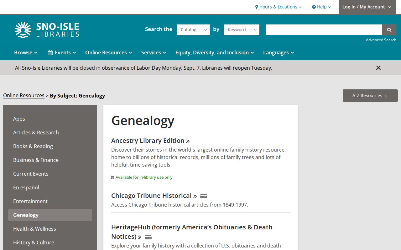 Mountlake Terrace city directory genealogy resources at Sno-Isle Libraries