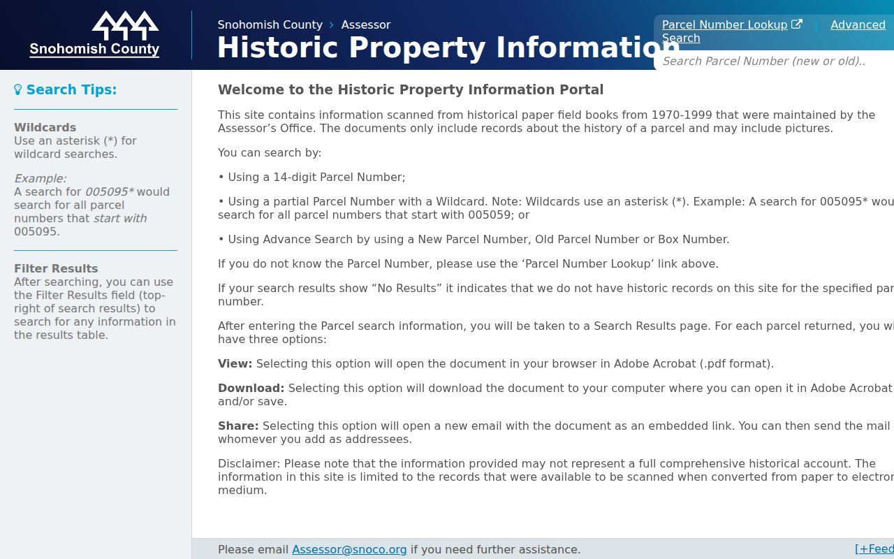 Mountlake Terrace street directory historical assessor search