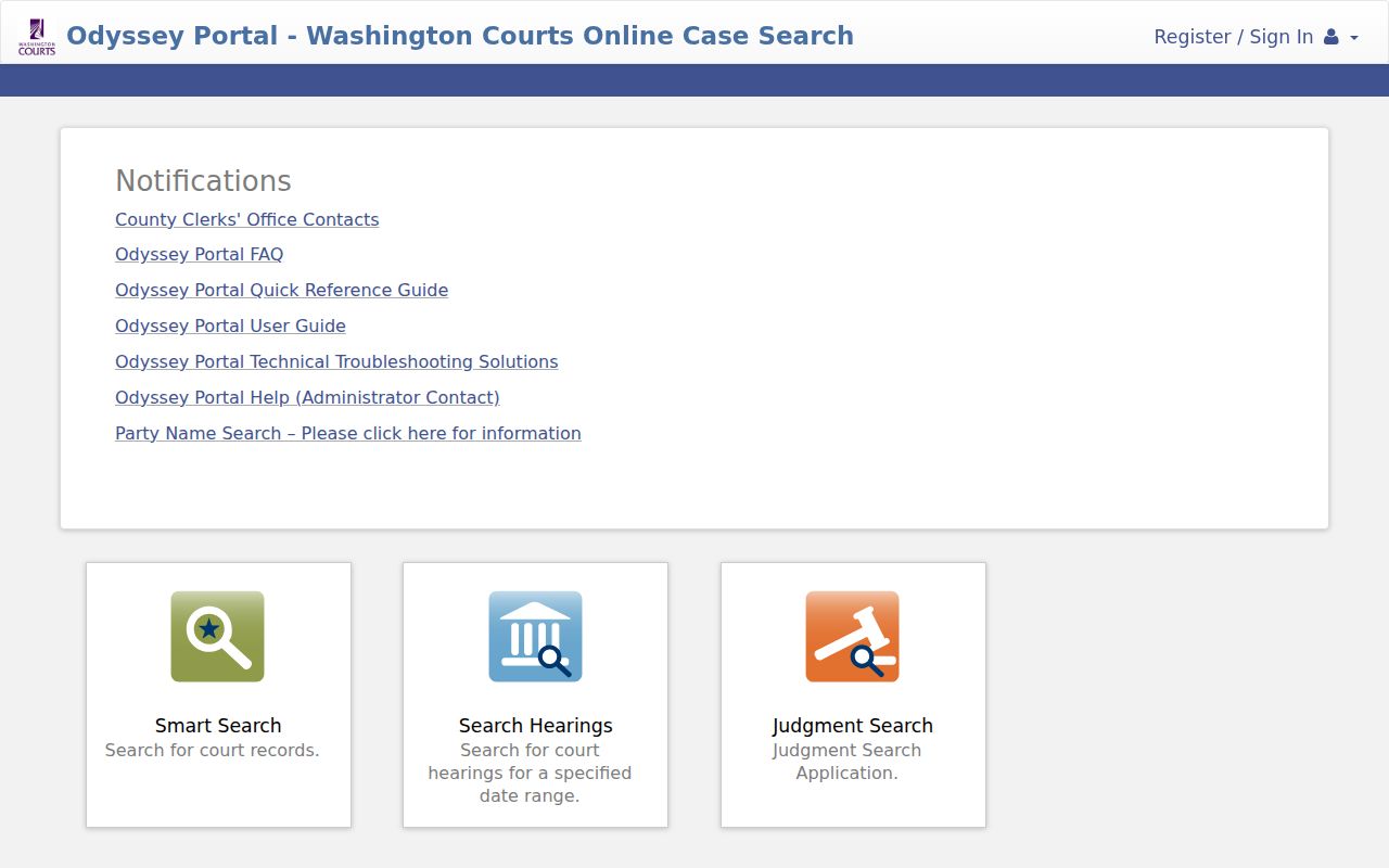Mountlake Terrace resident lookup Snohomish Superior Odyssey portal
