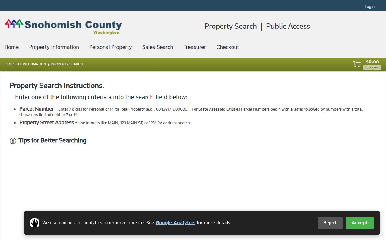 Mountlake Terrace residents directory property search fields